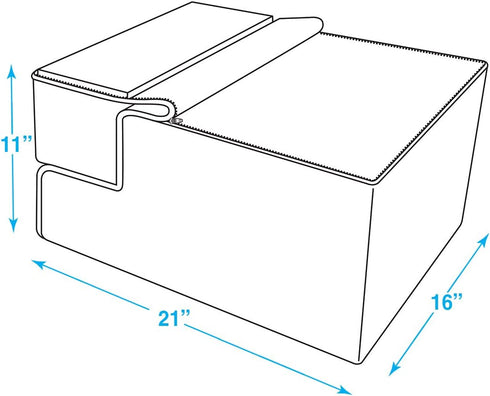 Best Pet Supplies Foldable Foam Pet Steps for Small Dogs & Cats, Portable Ramp for Couch, Non-Slip Support, Gray