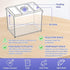 Mini Betta Fish Tank, 0.2 Gallon Stackable Cube Tank with Betta Leaf and Gravels (Pack-1)