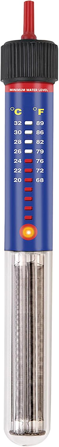 Penn-Plax Cascade Heat Aquarium Heater, Fully Submersible, 75 Watt, 8.5” Length for Freshwater and Saltwater