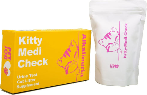 Home,100% 210g/7.4oz) 100% Kitty-Medi-Check Cat Urine Health Test Kit, Easy Monitoring at Eco-Friendly - (Alkalinuria