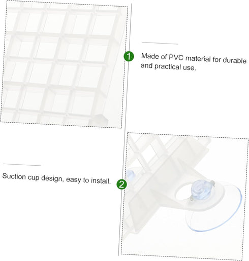 Aquarium Supplies Set, Filter Panel, Lid, Fish Tank Bottom Divider Grid, Isolate Board