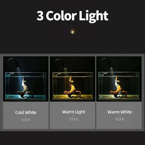 UPETTOOLS Full Spectrum Aquarium Light, LED Zoom Lights for Fish Tank Plants, 3 Colors Adjustable Focal Length (10)