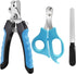 Pet Nail Clippers and Trimmers Set, Safety Guard to Avoid Over Cutting, Razor Sharp Blades Grooming Tool for All Small
