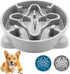 Slow Feeder Dog Bowls Durable Puzzle Feeder, Non Slip Dog Food Dish for Small Medium Dogs, 3 Cups, BPA Free, Grey