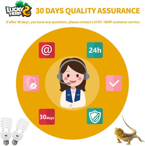 LUCKY HERP Desert UVA UVB Reptile Light Bulb 10.0, 26W Compact Fluorescent Lamp