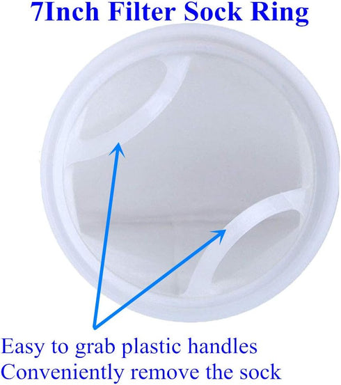 7 Inch Ring by 18 Inch Long Filter Sock Bags 1 Micron, 5 Micron, 50 Micron, 100 Micron - Aquarium Felt Fabric Sump Filter Bag - 1 Pack (100 Micron)
