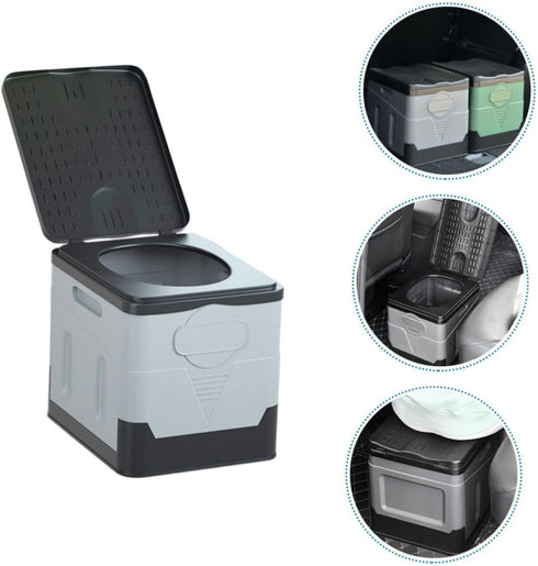 IMIKEYA Portable Folding Toilet for Adults Emergency Outdoor Travel Potty Storage Box for Camping Road Trips and Car