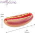 Molly & Mo Squeaky Dog Chew Toys, Assorted Sizes Hot Dog, Steak, Ice Cream Shapes for Different Breeds (Hot Dog)