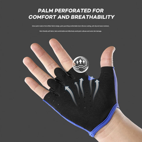 SUJAYU Light Workout Gloves for Women Men, Breathable Adjustable Strap Gym Gloves for Working Out, Microfiber Anti-Slip