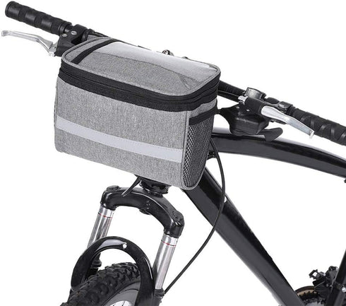 ycle Handlebar Bag, Frame Phone Pouch, Bike Front Tube Saddle Bag with Reflective Stripe for Mountain Cycling
