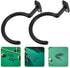 4pcs Beaupretty Metal Pool Cue Holder Rack and Snooker Table Hooks, Wall-mountable Black Steel Pool Table Side Cue