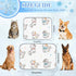 imiBBWQu Summer 27" 22" Cooling Dog Bed Bow Cats White Floral Cooling Crate Mat for Dogs Washable Portable Pet Pad Dog