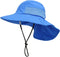 YOLAI Summer Mesh Breathable Sun Hat Outdoor Large Brim Cape Children's Sunscreen Visors