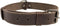 Classic Dog Collar 1.25" Wide - Adjustable Full Grain Leather Collar for Puppy, Handmade, Bourbon Brown
