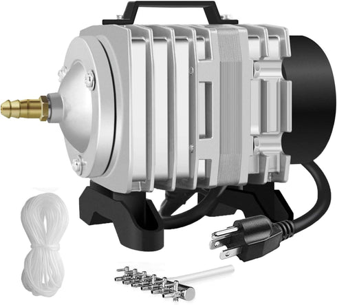 Simple Deluxe 602 GPH Air Pump, 18W with 6 Adjustable Outlets and 25 Feet Airline Tubing for Aquariums