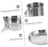 1set Set Backpacking Toddmomy Outdoor Cookware Stainless Steel Portable Cooking Pot and Frying Pan for Camping Picnic