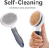 Cat Grooming Brush - Self Cleaning Slicker Brush for Dogs, Cats, Gently Removes Loose Undercoat, Mats, Tangled Hair