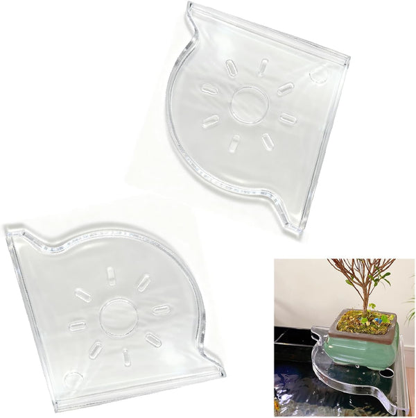 LYYZLFLDM 2 Pcs Fish Tank Corner Storage, Corner Organizer for Fish Tank, Triangle