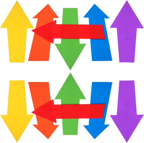 Douaowoc 12 Pack Colorful Arrow Spot Marker, 15 Inch Non-Slip Directional Arrow Floor