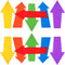 Douaowoc 12 Pack Colorful Arrow Spot Marker, 15 Inch Non-Slip Directional Arrow Floor