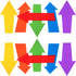 Douaowoc 12 Pack Colorful Arrow Spot Marker, 15 Inch Non-Slip Directional Arrow Floor