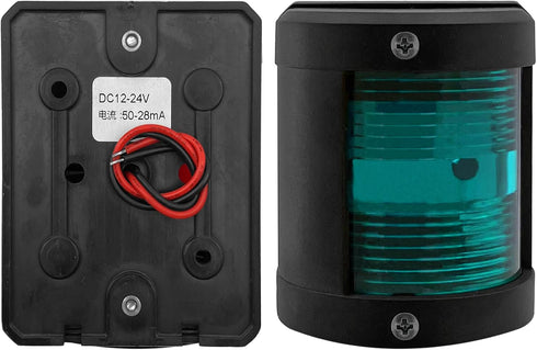 ISURE MARINE 90 IP66 Boat Green Starboard and Red Port Side Black Stern LED Navigation Light Anchor Signal Mast Light