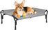 Veehoo Cooling Raised Dog Bed, Guardrail Elevated Dog Bed, Chewproof Frame with Washable & Breathable Teslin Mesh,