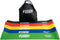 Fitness Fusion Resistance Loop Exercise Bands with Carry Bag Instruction Guide, Set of 5 for Women and Men