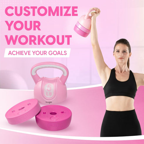 Yes4All Adjustable Kettlebell Sets for Strength Training, Versatile Weight for Workouts