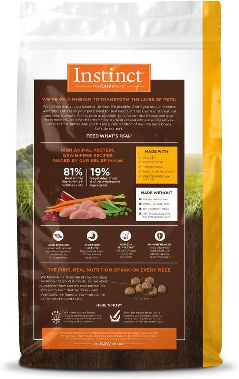 Instinct Original Grain Free Recipe with Real Chicken Natural Dry Cat Food, 11 lb Bag
