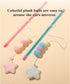 FJYXCHENXM 2 PCS Cat Wand Toy Interactive Cat String Toys Elastic Rope Plush Ball Star Pendant Cat Feather Toy Cat