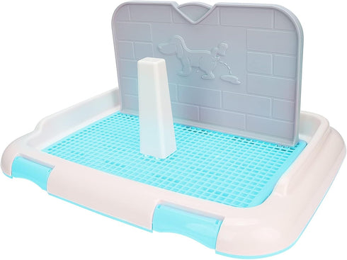Pet Dog Toilet Litter Box, Portable Indoor Puppy Training Toilet Tray, Blue