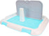 Pet Dog Toilet Litter Box, Portable Indoor Puppy Training Toilet Tray, Blue