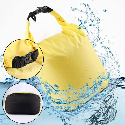 Pimoys 5 Pack Waterproof Dry Sacks - Lightweight Outdoor Dry Bags with Shoulder Strap, 20L / 12L / 10L / 6L / 3.5L for
