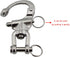 NRC&XRC Pair Jaw Swivel Snap Shackle, 316 Stainless Steel for Sailboat Spinnaker Halyard