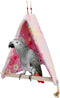 Bird Plush Perch Tent, Winter Warm Triangle Hammock Nest Bed for Parrot, Budgie, Parakeet, Cockatiel, Lovebird (M)