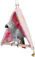 Bird Plush Perch Tent, Winter Warm Triangle Hammock Nest Bed for Parrot, Budgie, Parakeet, Cockatiel, Lovebird (M)