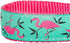 Blueberry Pet Essentials 2 Patterns Durable Dog Leash, Pink Flamingo on Light Emerald, 4 ft x 1", Large, Basic Nylon