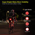 Padonow Smart Bike Tail Light: Auto On/Off Flashing Lights Red Back Led Warning Flashlight Easy Mount Cycling Safety
