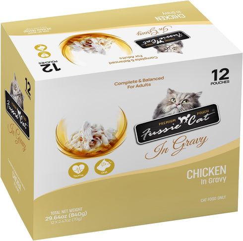Fussie Cat Premium Chicken in Gravy 2.47 oz (Pack of 12)