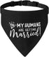 My Humans are Getting Married Dog Bandana Collar, Engagement Gift, Wedding Photo Prop, Pet Accessories (Small, Black)