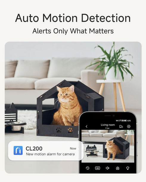 Noorio 5G 2K 360 2.4 Inch CL200 Two Way Video Calling Camera, One Click Call Pet Camera with Phone App, PTZ Dog Cam