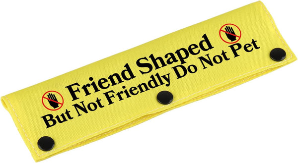 Funny Dog Leash Sleeve Alert Tag Friend Shaped But Not Friendly Dog Leash Wrap Sleeve Pet Birthday Gift (Friend