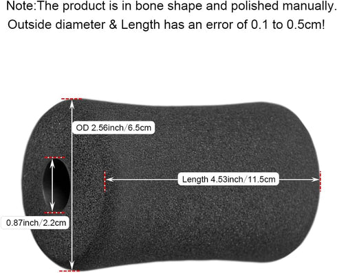 Sponge Foam Foot Pad Roller Pair, Replacement for Gym Exercise Equipment, Suitable for 1-inch Rod