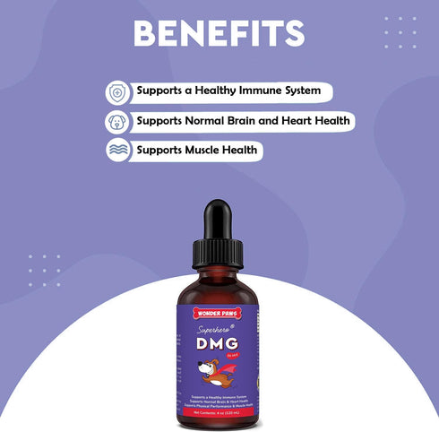 Premium DMG for Dogs - Liquid to Support Immune Health, Skin, Stamina, Muscles & Performance - 4oz