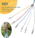 Chew Proof Dog Leash, 2 Pack Extension Metal Cable Lead for 2 Dogs, Heavy Duty (Black, 20in/50cm)