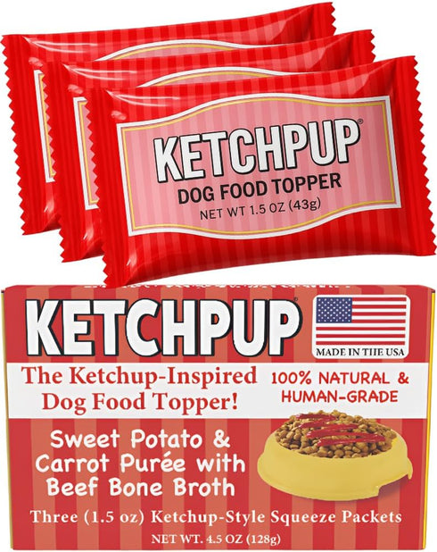KetchPup Natural Ketchup for Dogs, Human-Grade Dog Food Topper & Meal Enhancer, Sweet