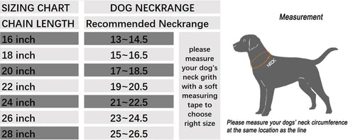 Chain Dog Training Choke Collar with Swivel, Stainless Steel, 18in, 3.0mm