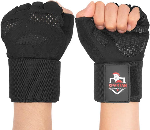 Spartan Gym Gloves for Men & Women Weight Lifting Gloves with Wrist Support, Full Palm Protection, Breathable Non-Slip