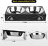 Elevated Cat Bowls 5° Tilted Raised Cat Food Bowl Metal Cat Bowl with 2 Thick Stainless Steel 13.5 oz Cat Bowls Elevated Tilted Whisker Friendly for Cats and Small Dogs (Black, CD01-400)